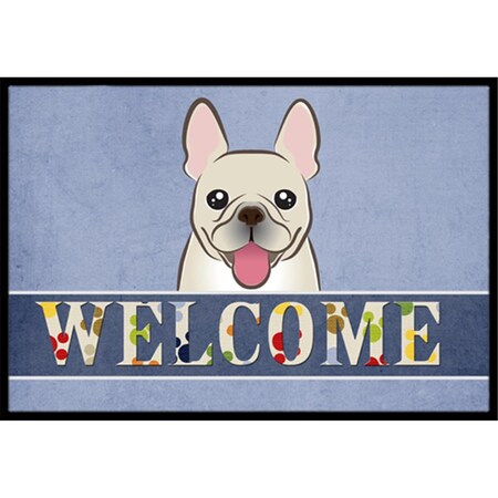 Carolines Treasures French Bulldog Welcome Indoor & Outdoor Mat, 24 x 36 in. CA77332